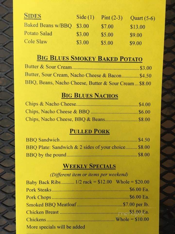 Big Blues Que - Creal Springs, IL menu_pic