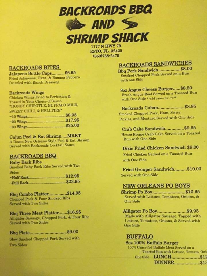 Back Roads BBQ and Shrimp Shack - Bonifay, FL
