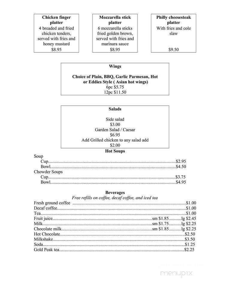 Eddie and the briquettes - Ogdensburg, NJ menu_pic