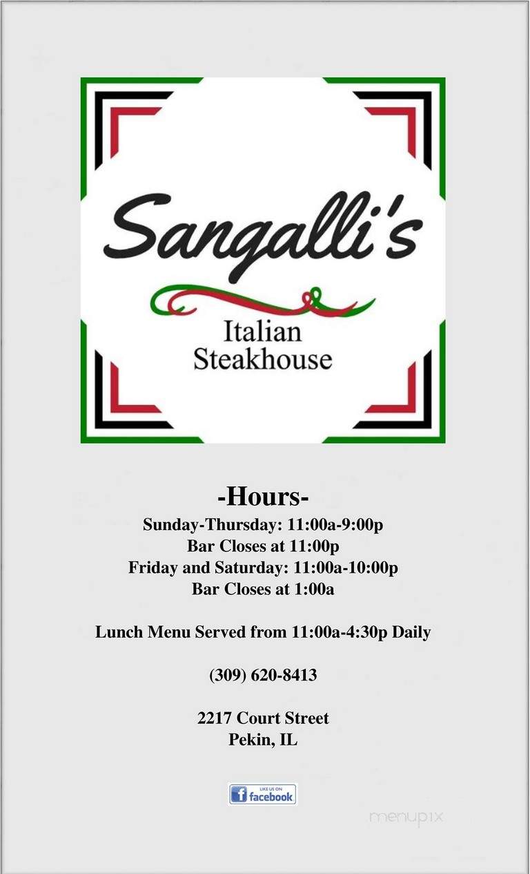 Sangalli's Italian Steak House - Pekin, IL