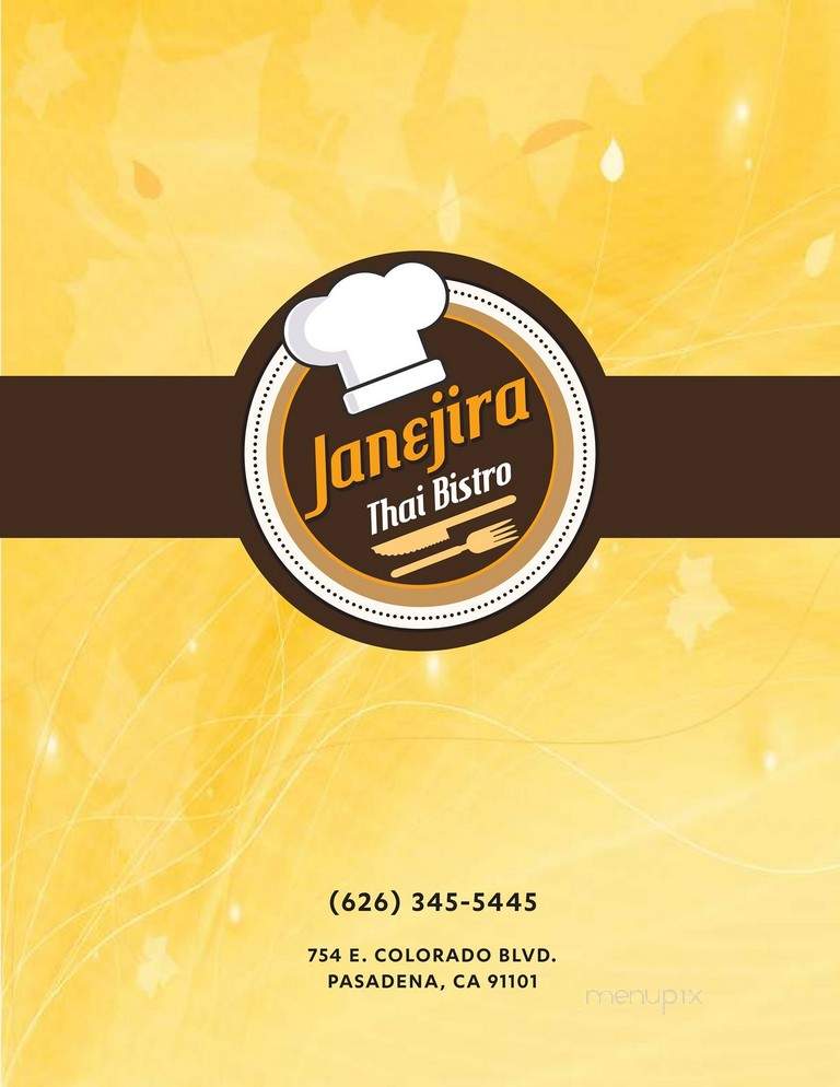 Janejira Thai Bistro - Pasadena, CA menu_pic
