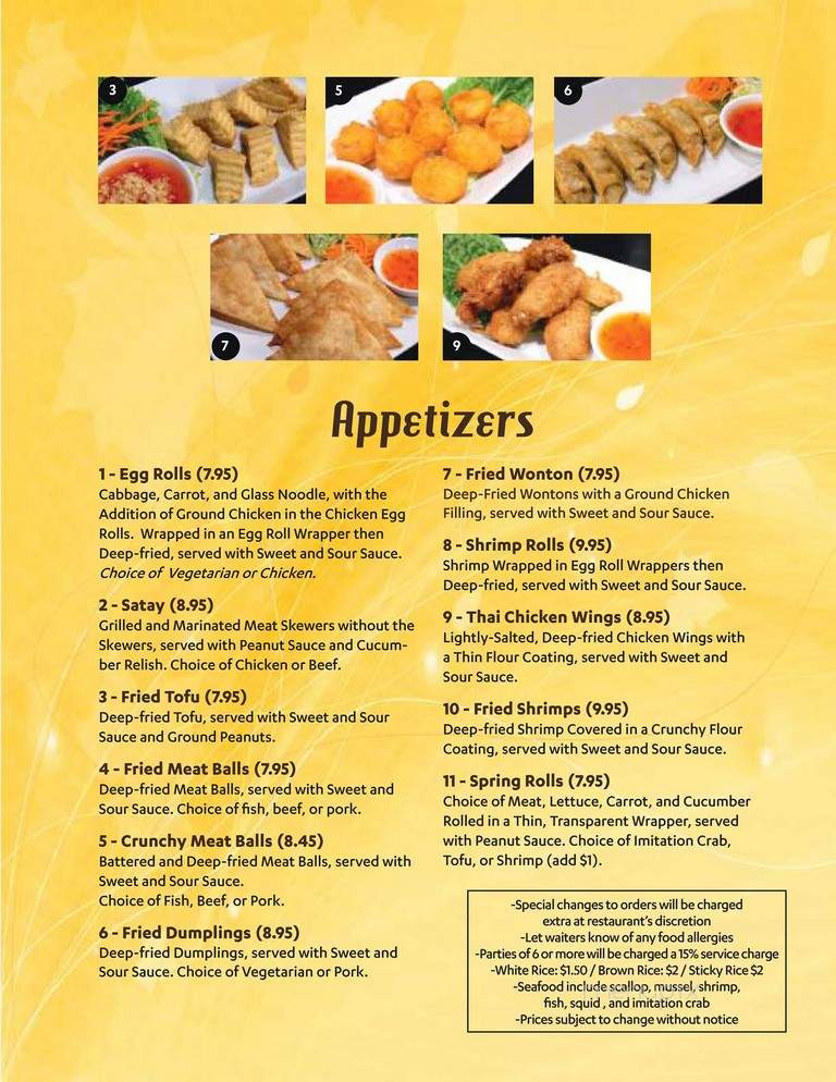 Janejira Thai Bistro - Pasadena, CA menu_pic