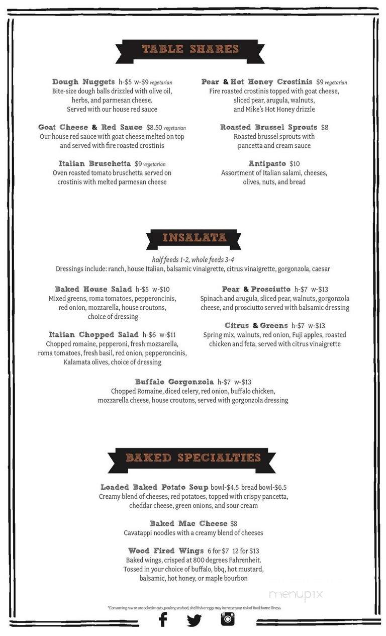 Baked Wood-fired Pizza - Ferguson, MO menu_pic