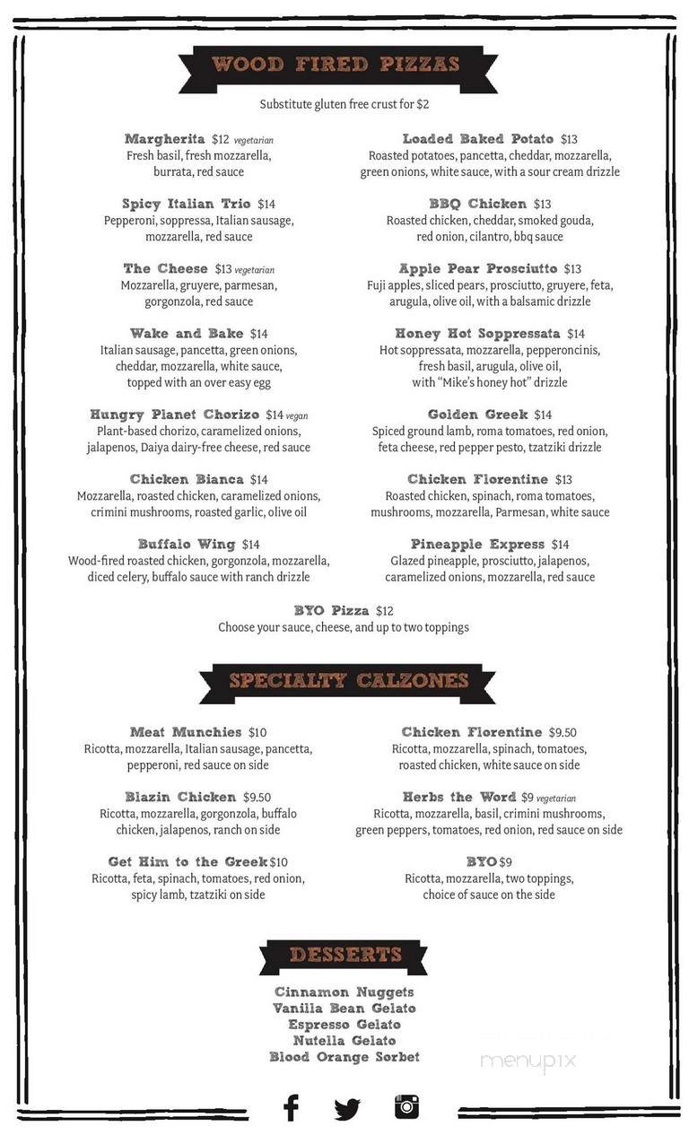 Baked Wood-fired Pizza - Ferguson, MO menu_pic