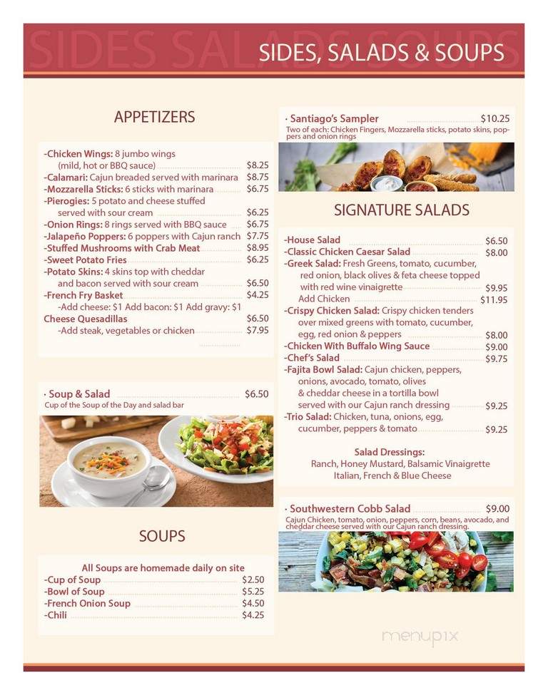 Santiago's Diner - Coopersburg, PA menu_pic