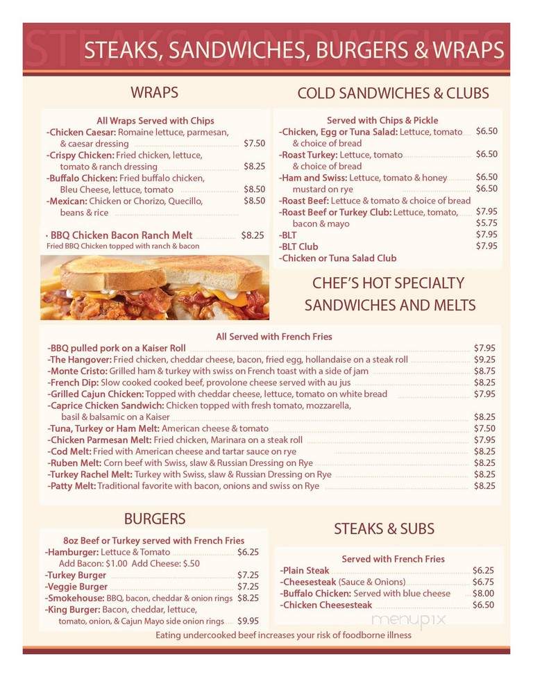 Santiago's Diner - Coopersburg, PA menu_pic