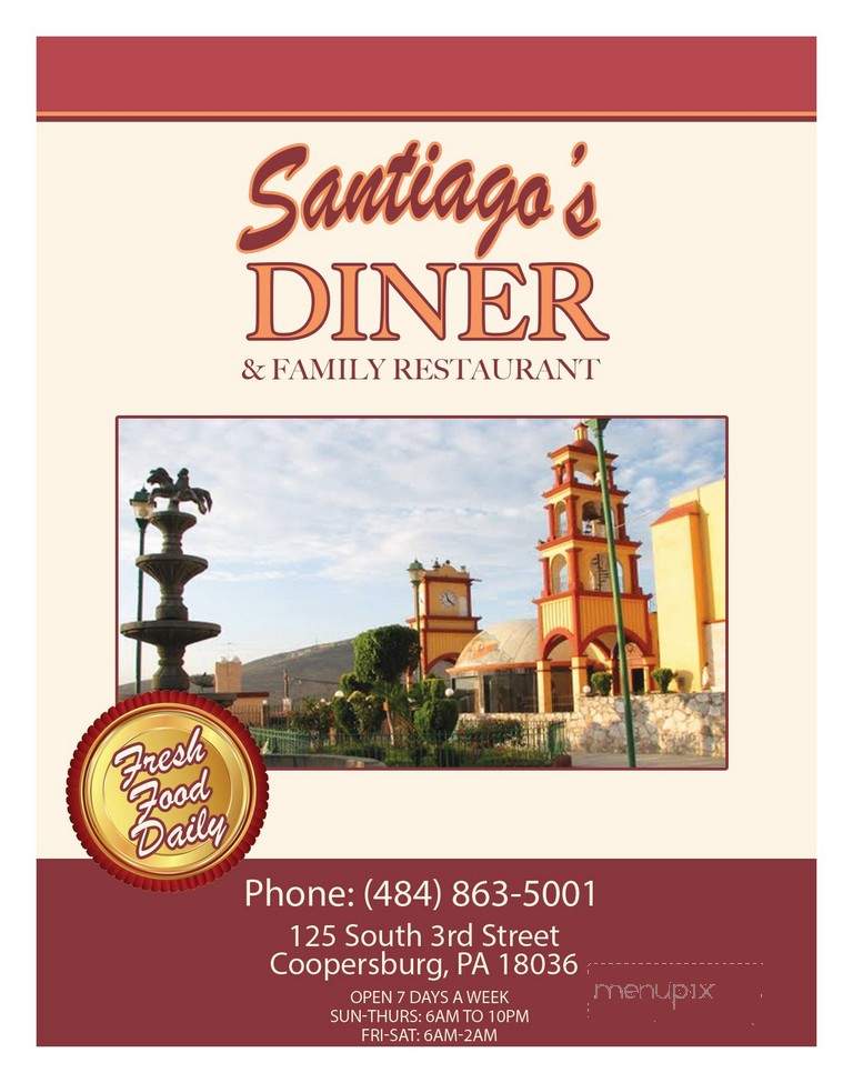 Santiago's Diner - Coopersburg, PA menu_pic