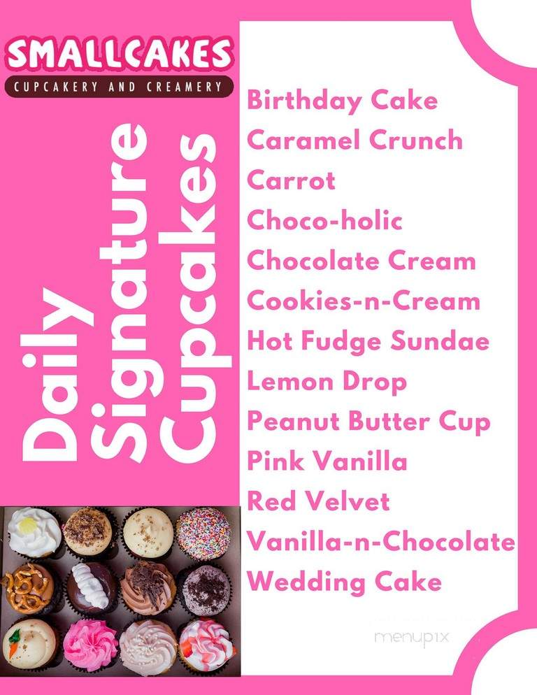 Smallcakes - Savage, MN menu_pic