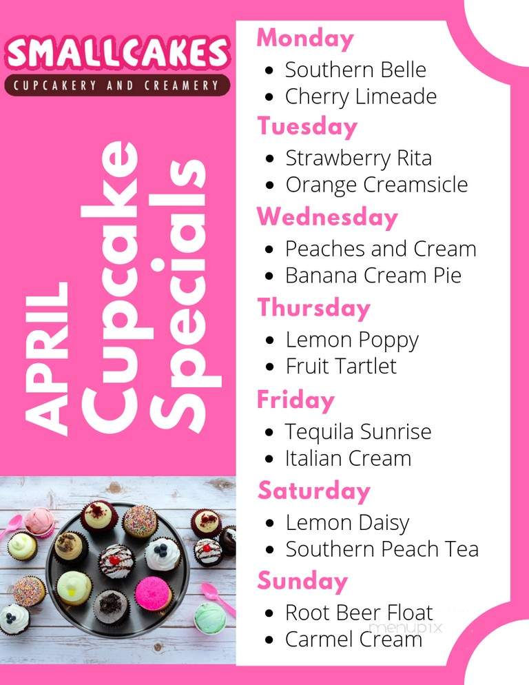 Smallcakes - Savage, MN menu_pic