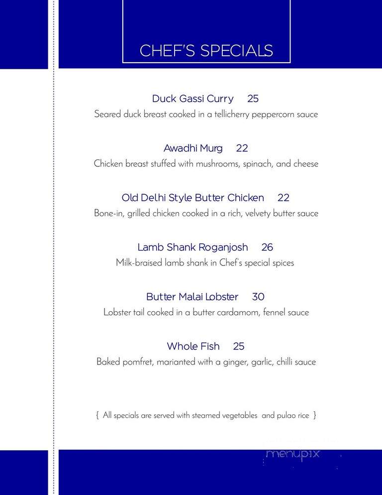 Maya Flavors of India - Boca Raton, FL menu_pic