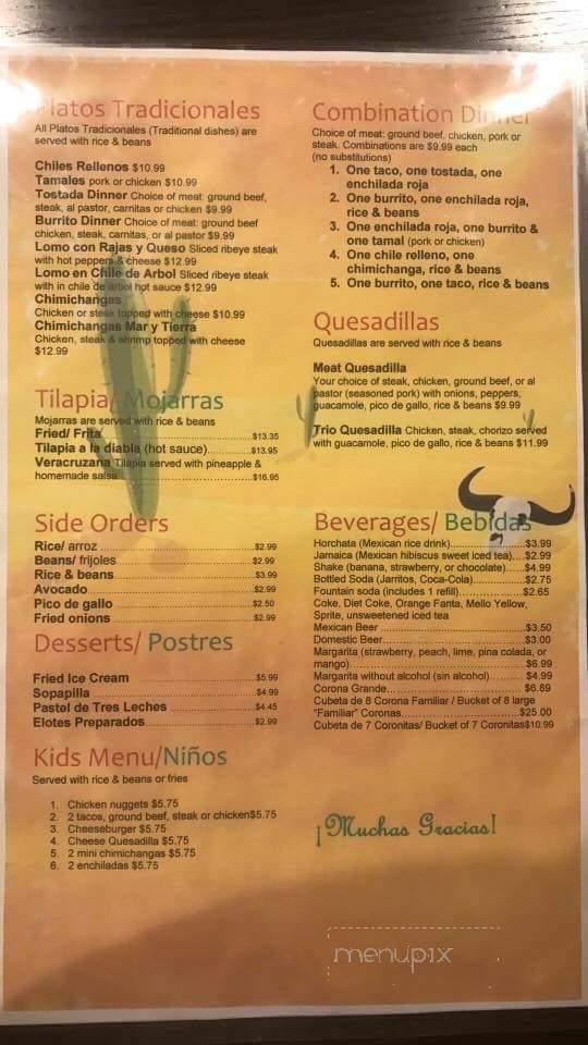Dos Caminos - Casco, WI menu_pic