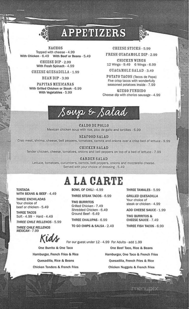 El Castillo - Jonesville, VA menu_pic