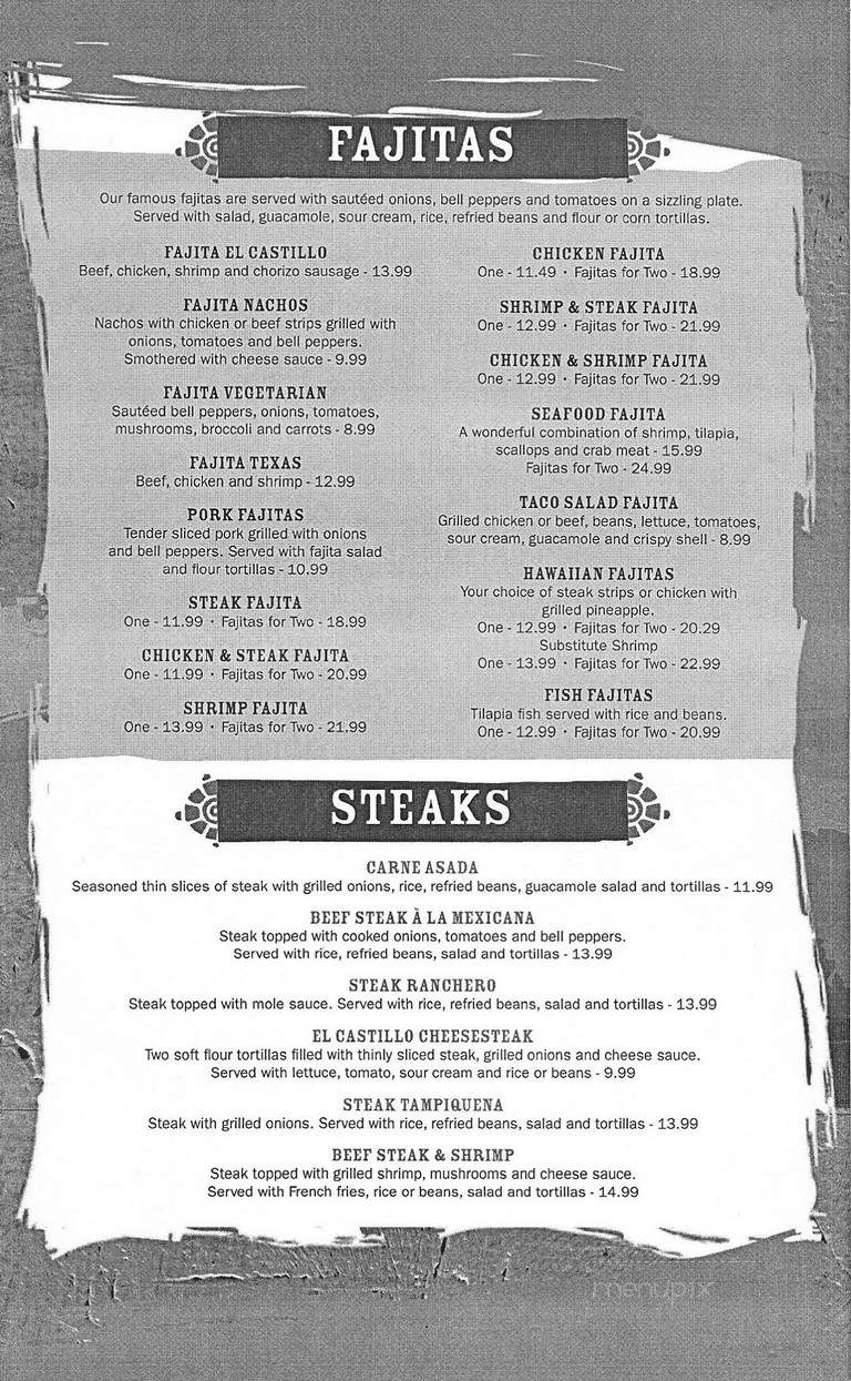 El Castillo - Jonesville, VA menu_pic