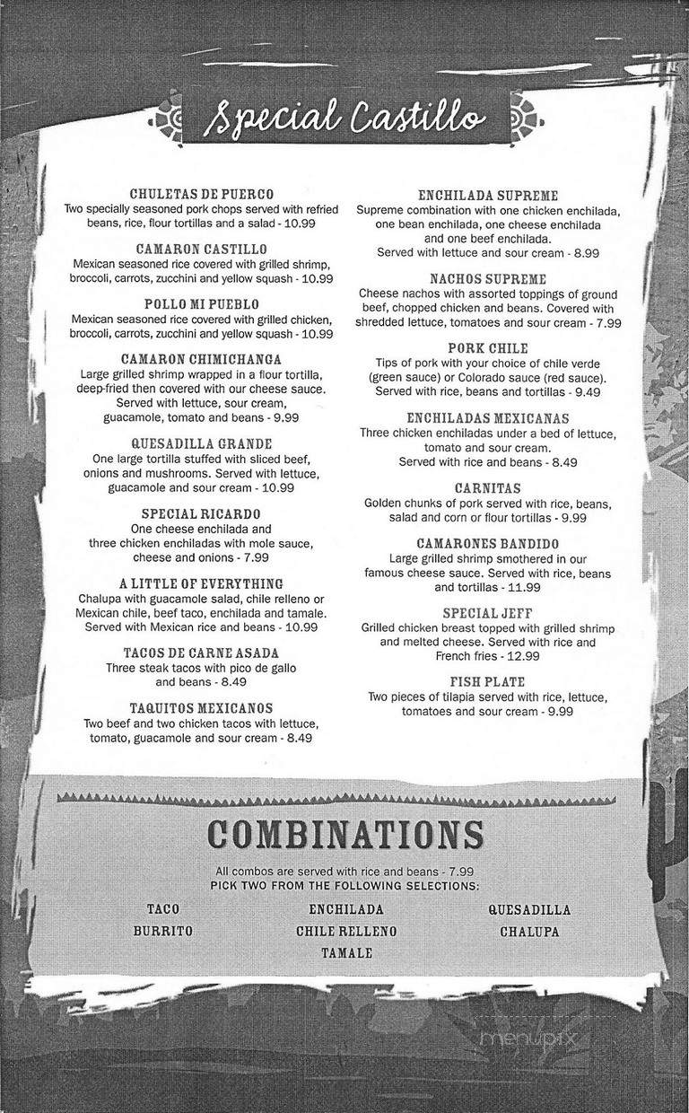 El Castillo - Jonesville, VA menu_pic