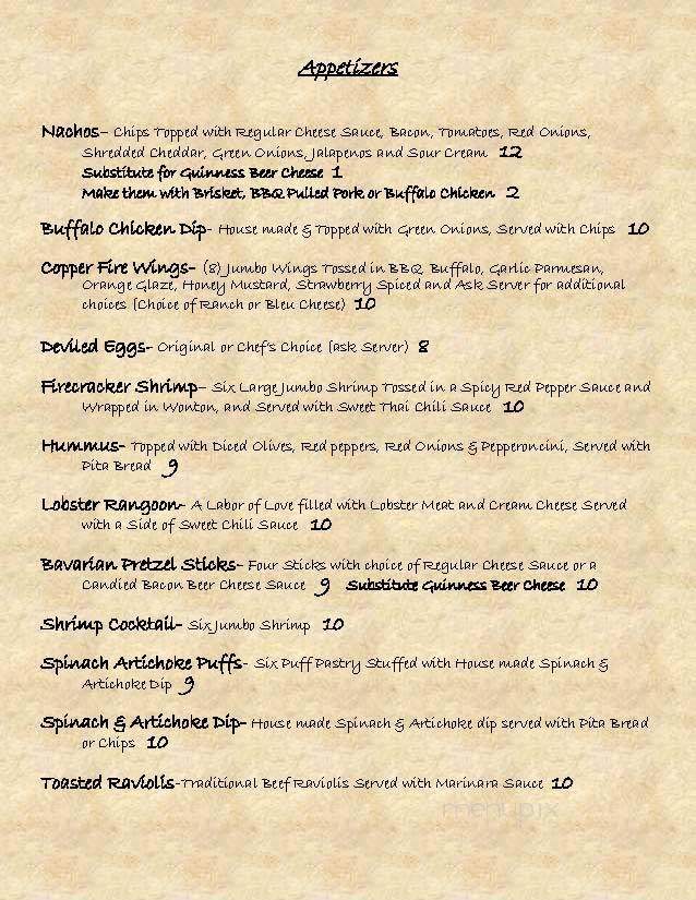 Copper Fire Bar & Eatery - Belleville, IL menu_pic
