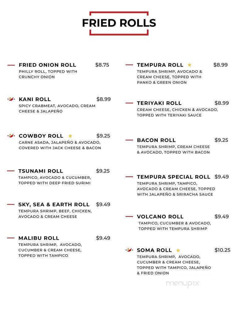 Sushi House - Somerton, AZ menu_pic