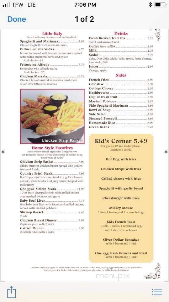 Friendship Diner - Evansville, IN menu_pic