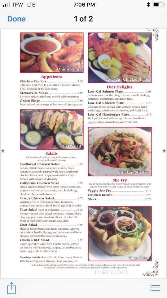 Friendship Diner - Evansville, IN menu_pic