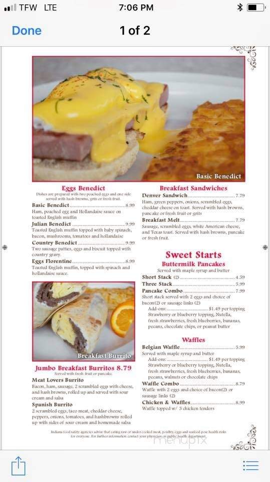 Friendship Diner - Evansville, IN menu_pic