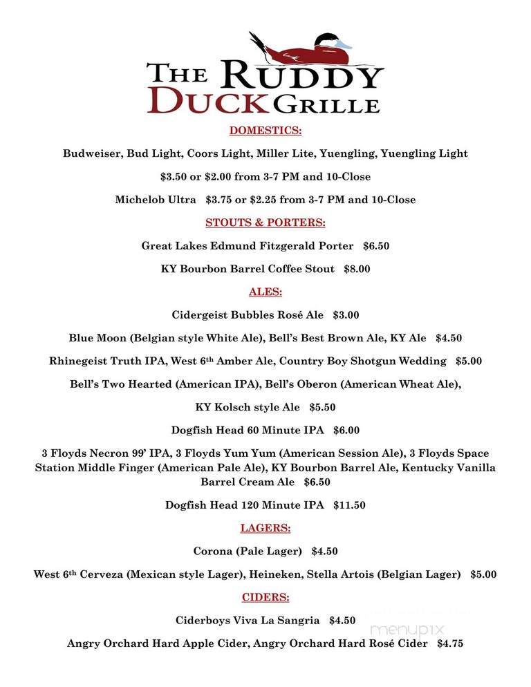 The Ruddy Duck Grille - Lexington, KY