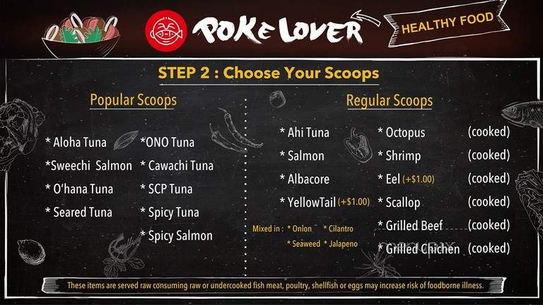 Poke Lover - Bellevue, WA menu_pic