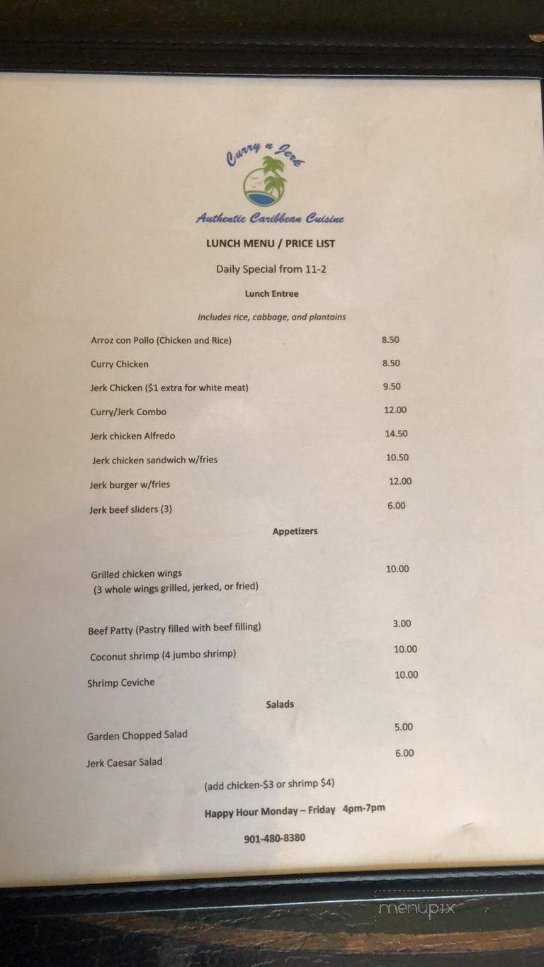 Curry n Jerk - Memphis, TN menu_pic