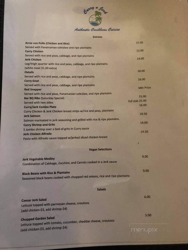 Curry n Jerk - Memphis, TN menu_pic