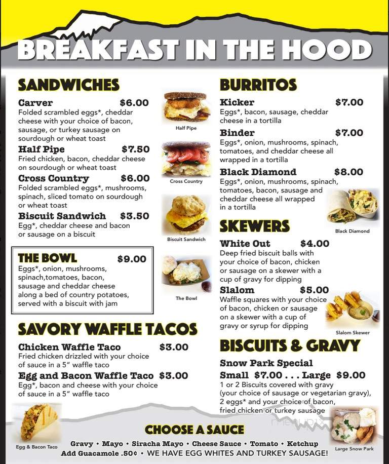 Breakfast in the Hood - Sandy, OR menu_pic