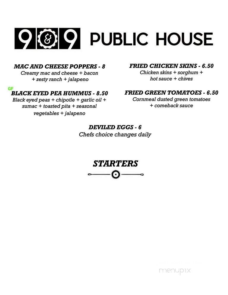 909 Public House - Wentzville, MO menu_pic