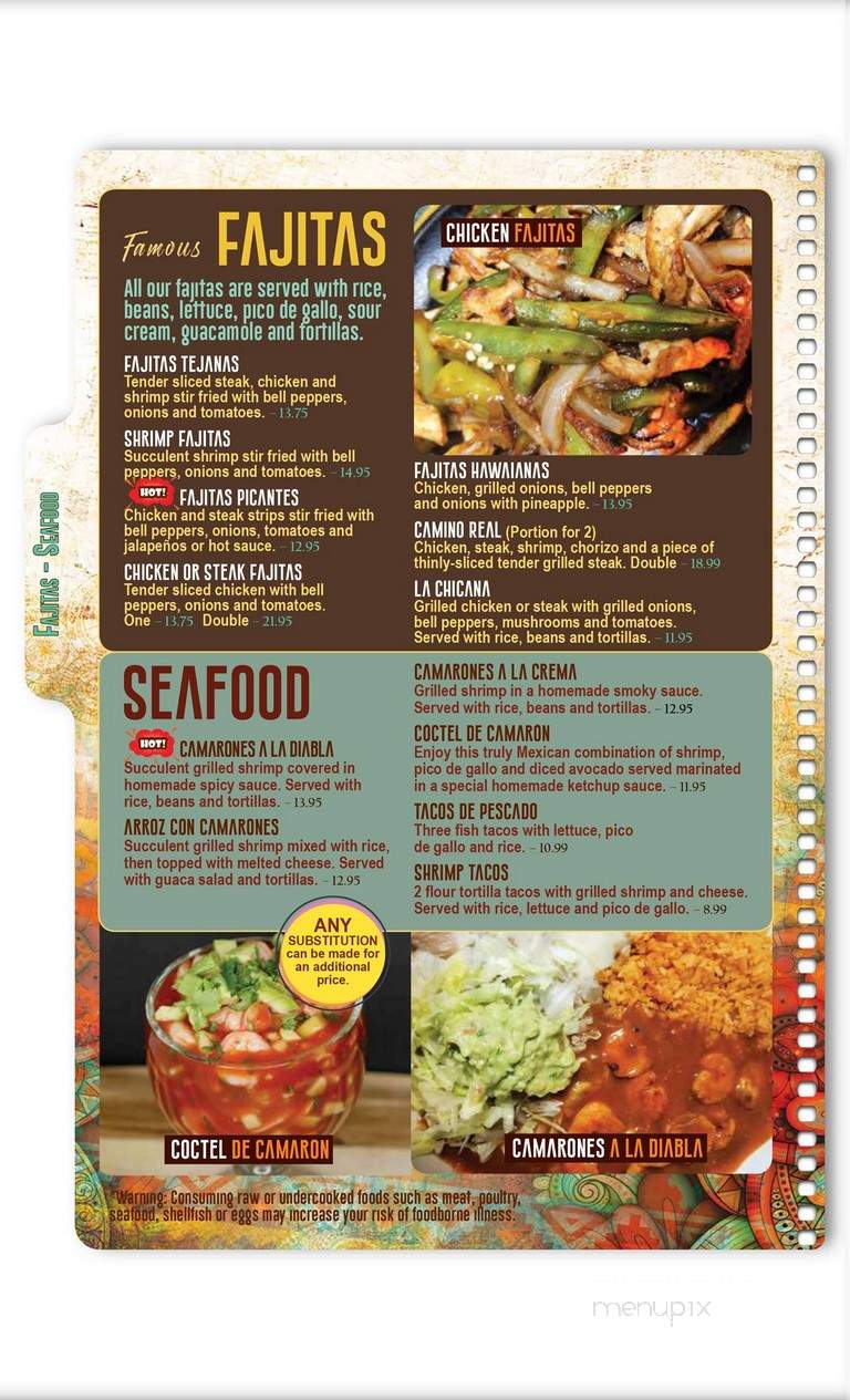 Online Menu Of Las Tapatias Mexican Sidney Oh
