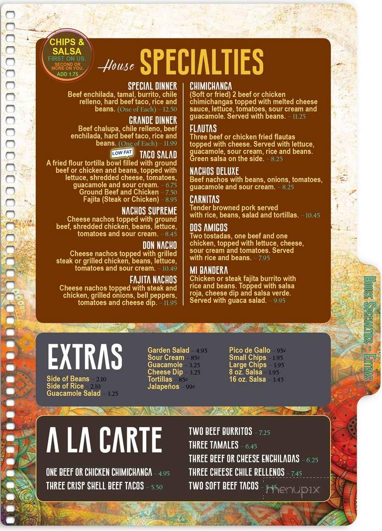 Las Tapatias Mexican - Sidney, OH menu_pic