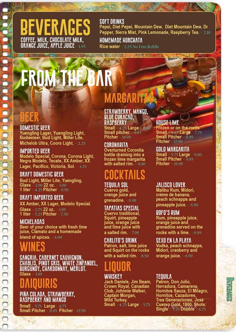 Las Tapatias Mexican - Sidney, OH menu_pic
