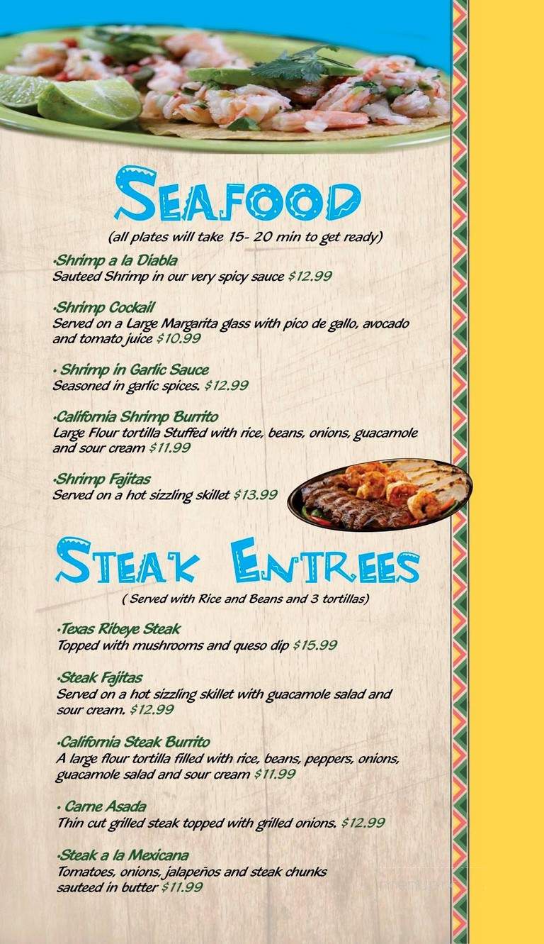 Armando's Mexican Bar And Grill - Live Oak, FL menu_pic