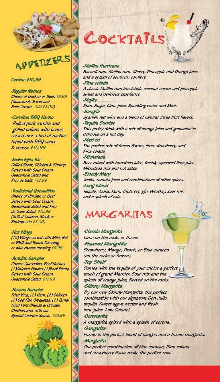 Armando's Mexican Bar And Grill - Live Oak, FL menu_pic