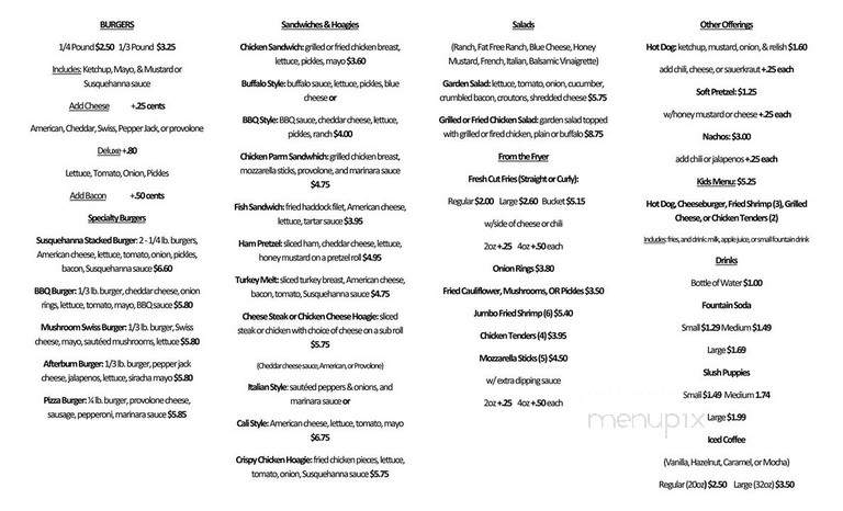 Susquehanna Soft Serve - Liverpool, PA menu_pic
