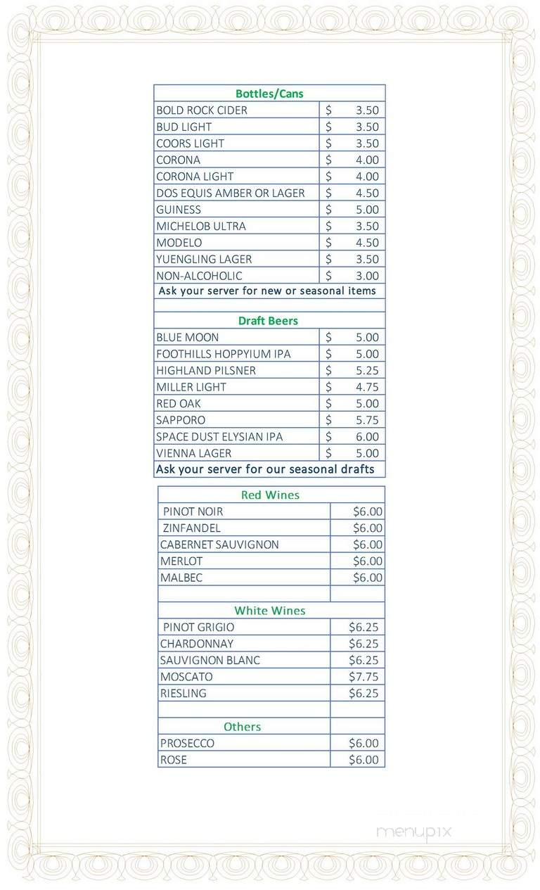 Everest Kitchen - Wendell, NC menu_pic