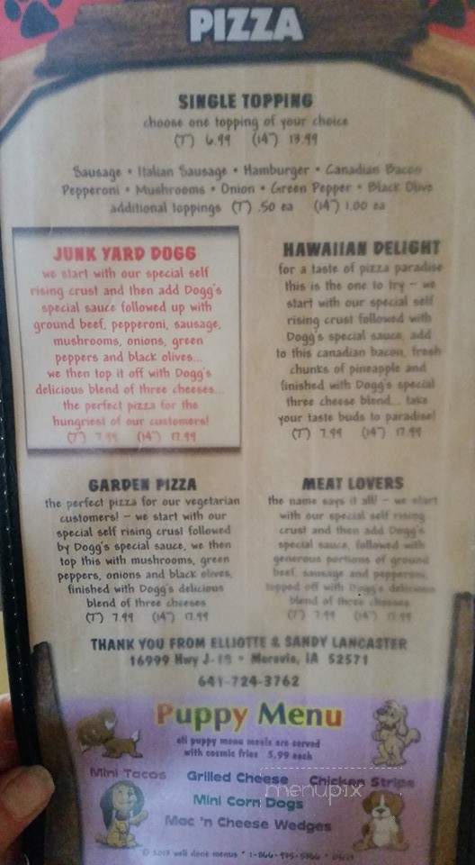 Dogg's Rv Park - Moravia, IA menu_pic