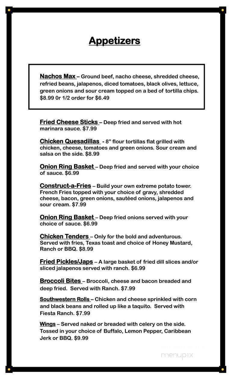 4th Street Bar - Hattiesburg, MS menu_pic