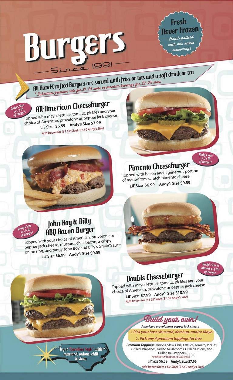 Hwy 55 Burgers Shakes & Fries - Florence, SC menu_pic