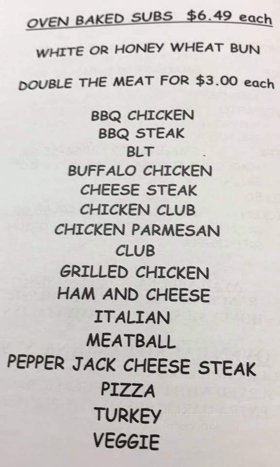 Pit Stop Pizza - Crossville, TN menu_pic