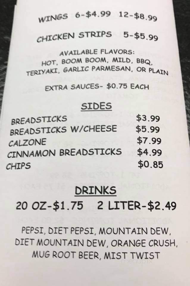 Pit Stop Pizza - Crossville, TN menu_pic