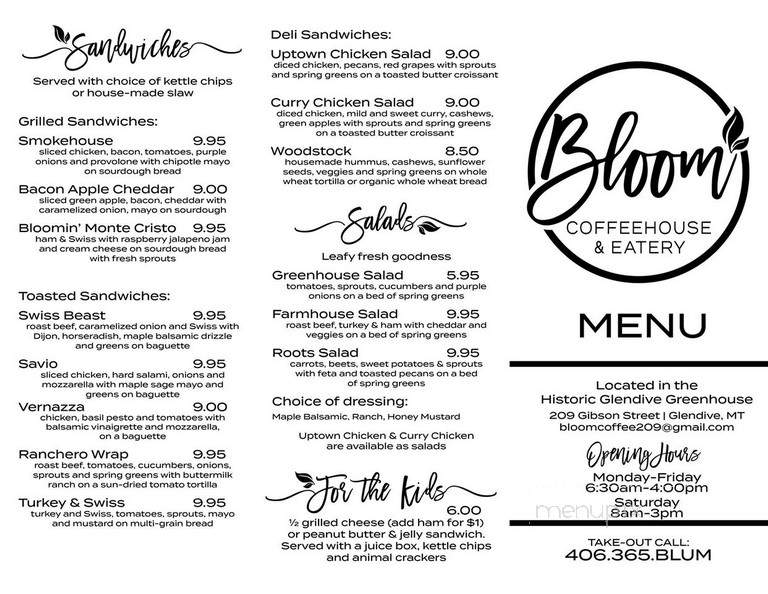Bloom Coffeehouse & Eatery - Glendive, MT