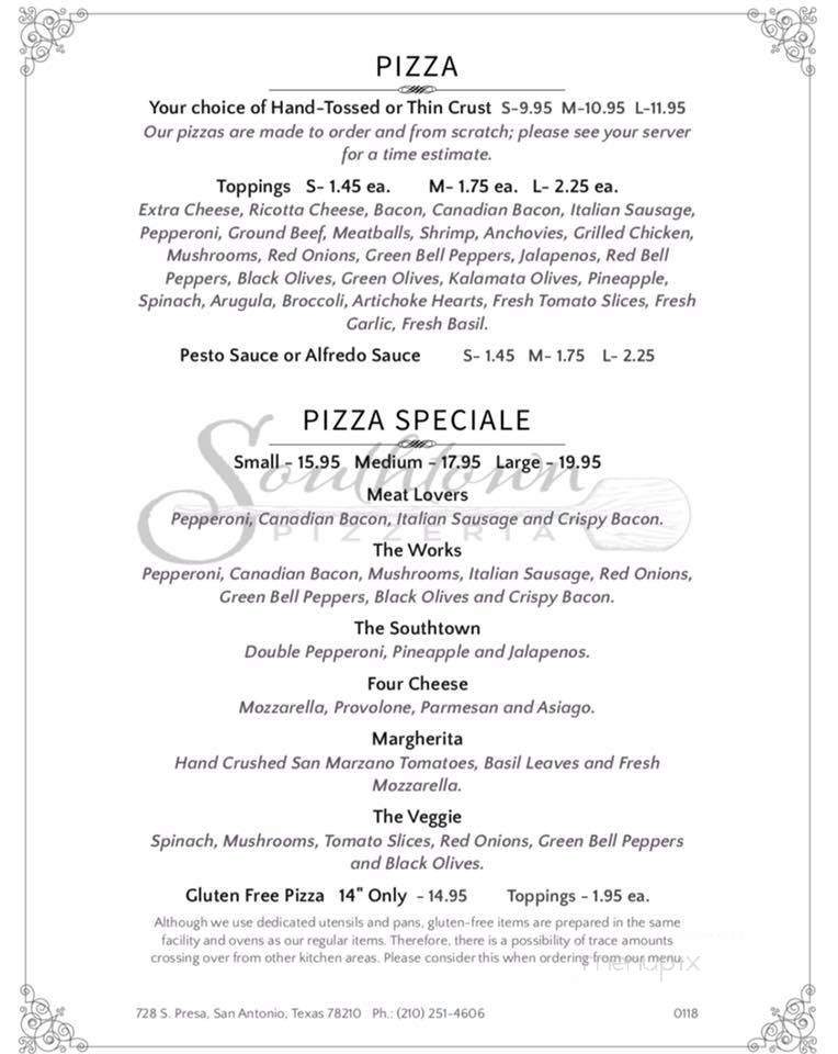 South Flo Pizza - San Antonio, TX menu_pic