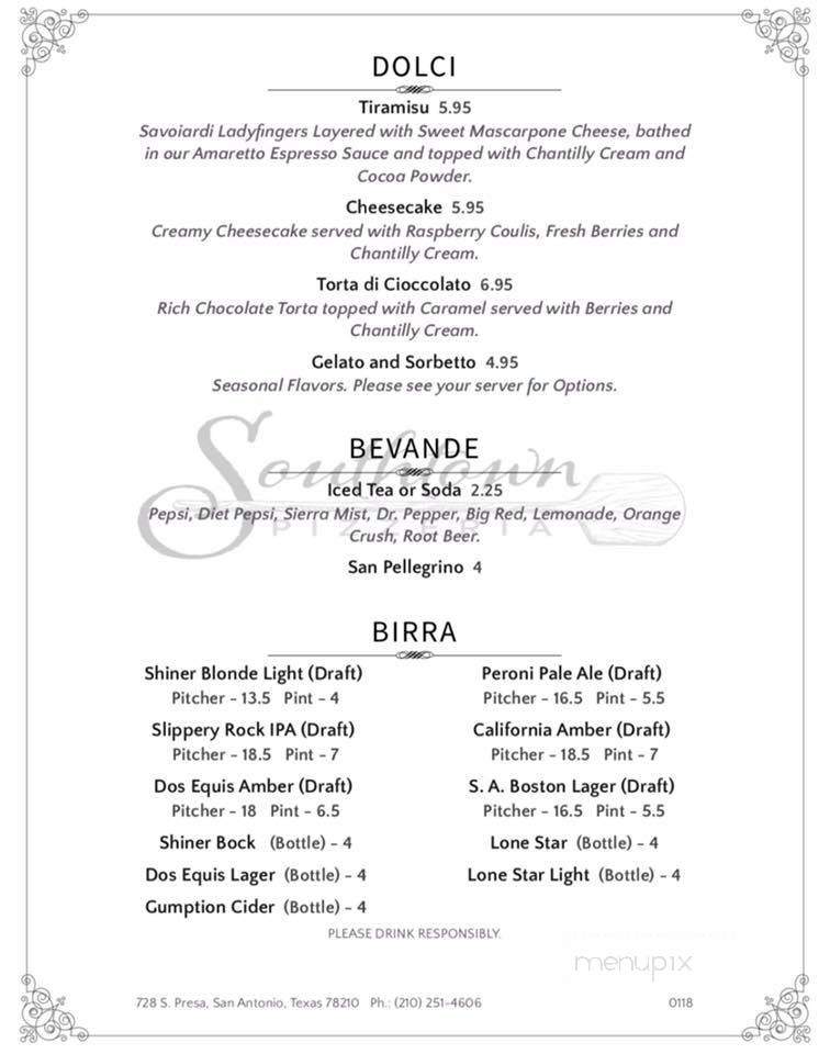 South Flo Pizza - San Antonio, TX menu_pic