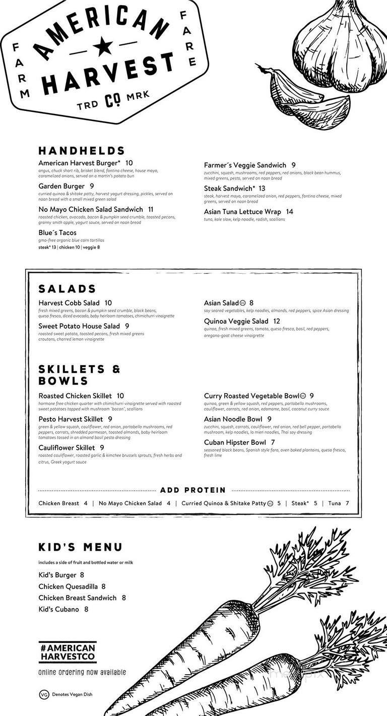 American Harvest Co - South Miami, FL menu_pic