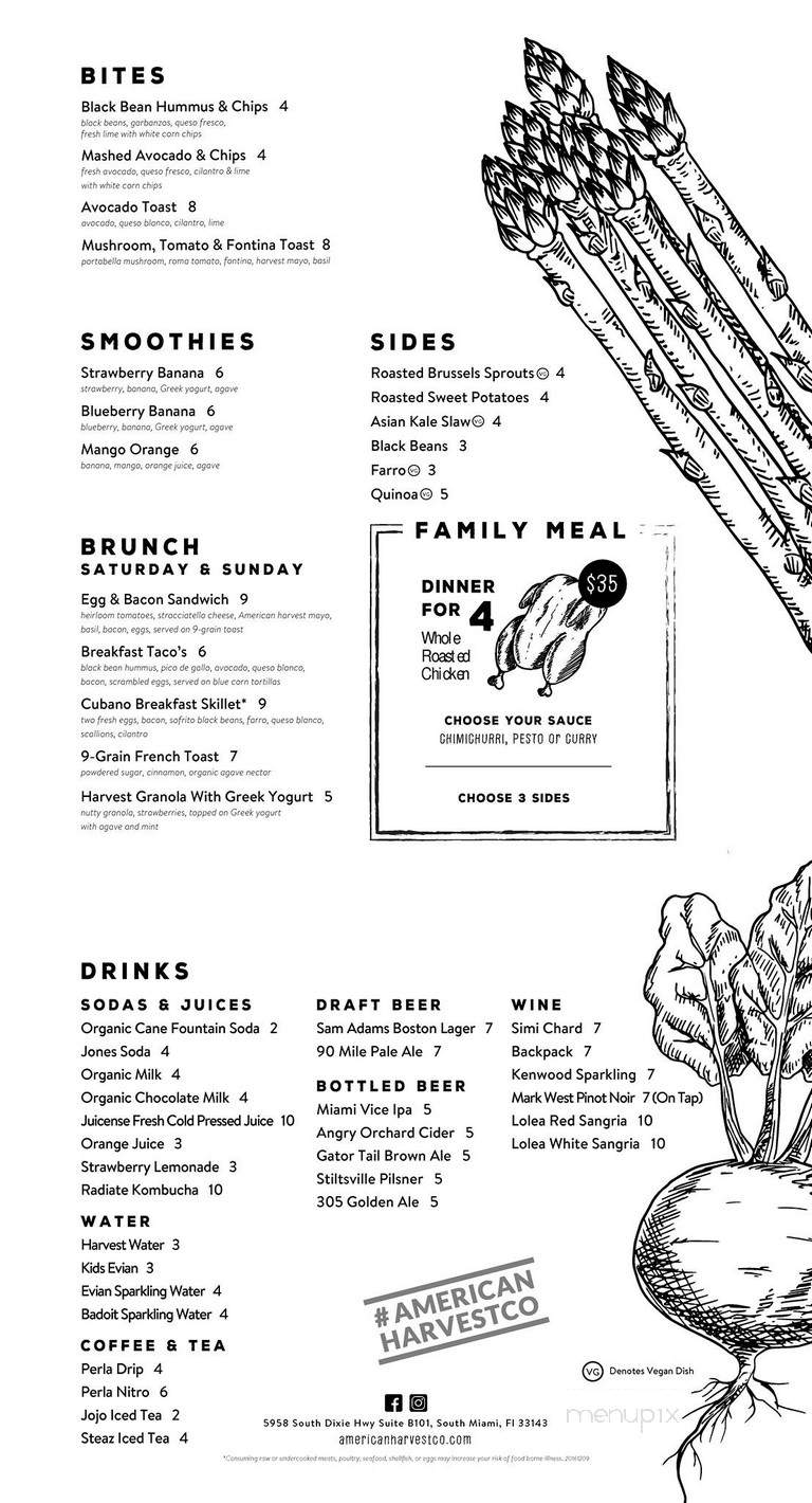 American Harvest Co - South Miami, FL menu_pic