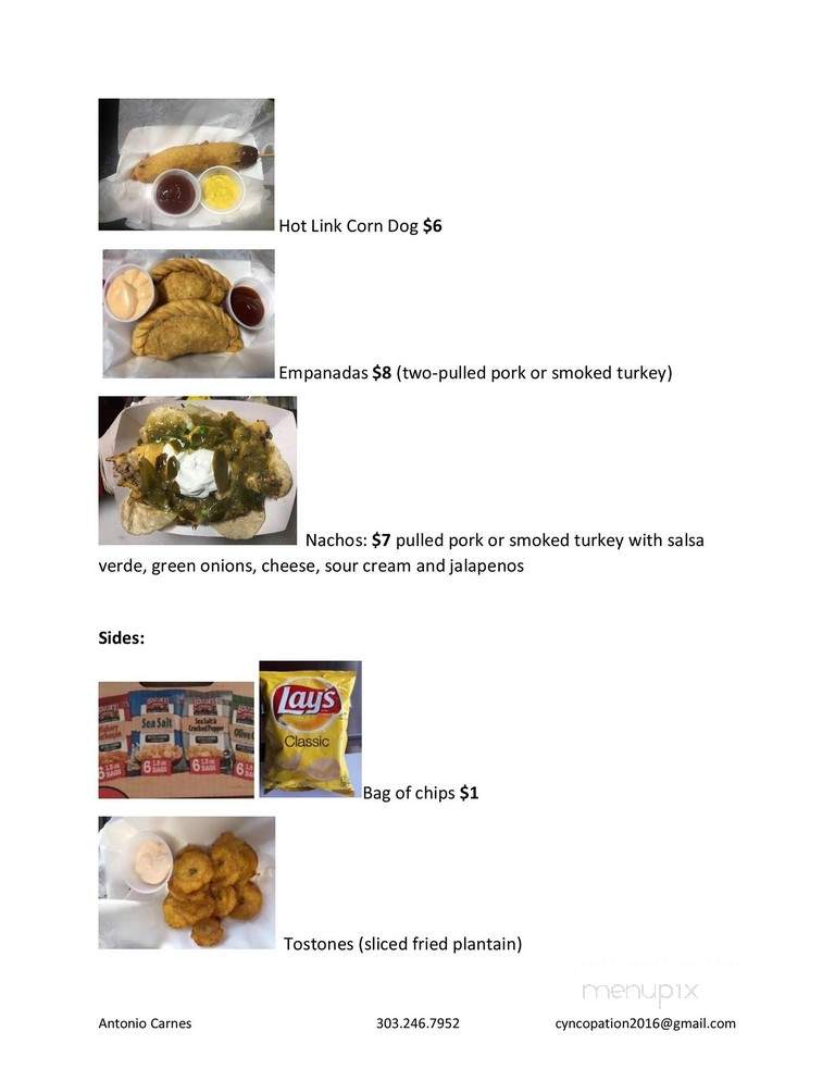 Cyncopation - Aurora, CO menu_pic