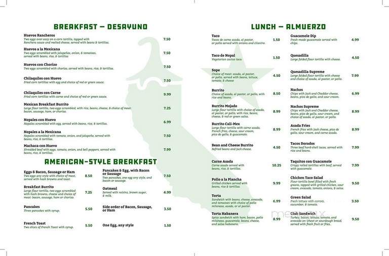 Cocina Cali-Mex - Covina, CA menu_pic