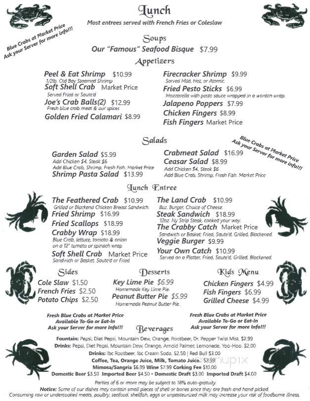 Crabby Lady - Goodland, FL menu_pic