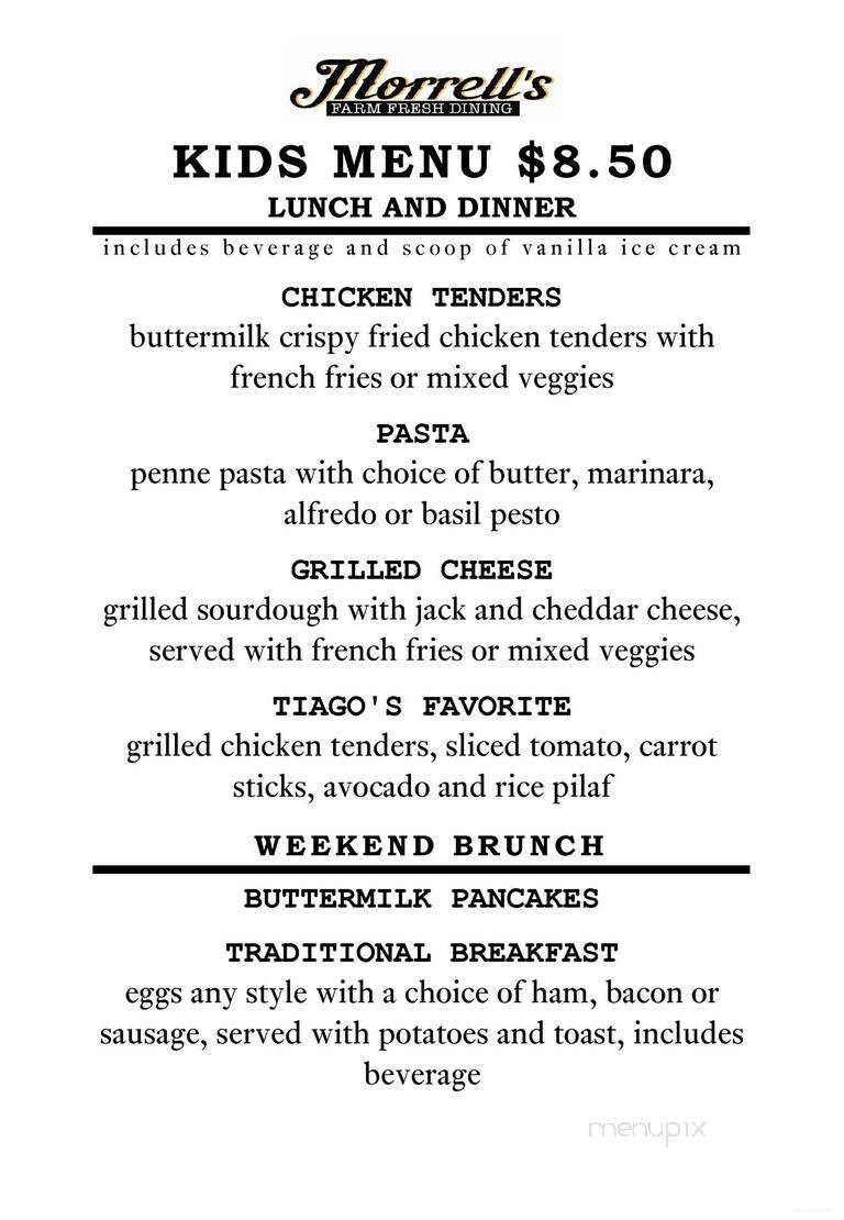Morrels Farm Fresh Dining - Buellton, CA menu_pic